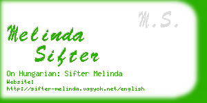 melinda sifter business card
